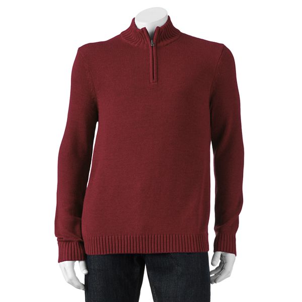 Croft & Barrow® Solid Heavyweight 1/4-Zip Sweater - Men