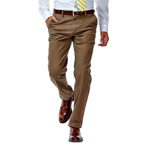Men's Haggar® Performance Cotton Slacks StraightFit Comfort Flex