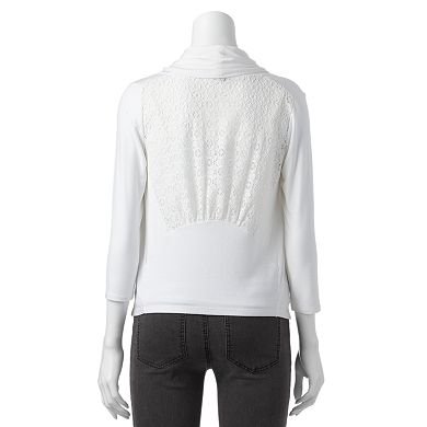 Women's ELLE™ Lace Flyaway Cardigan