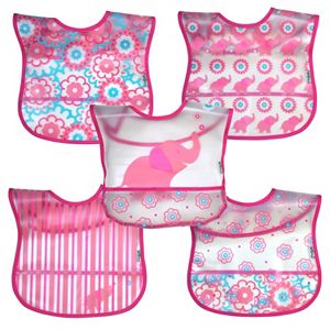 Green Sprouts by i play. 5-pk. Wipe-Off Bibs