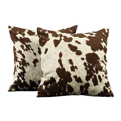HomeVance 2-pc. Cowhide Print Accent Pillow Set