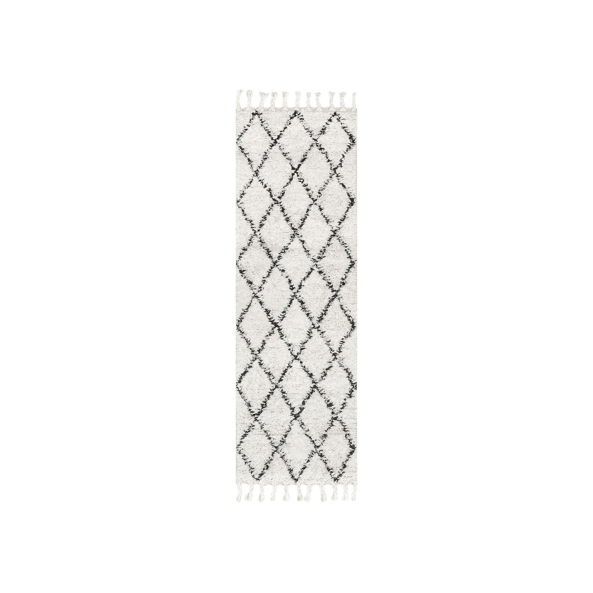nuLOOM Harper Moroccan Trellis Wool Rug Runner - 28 x 10, Natural