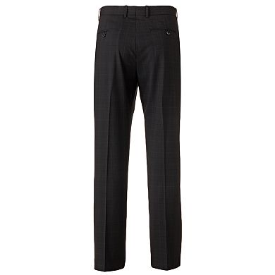 Axist Ultra Series Windowpane Straight-Fit Flat-Front Fancy Dress Pants - Men
