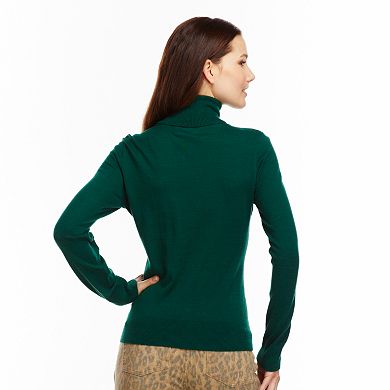 Women's Chaps Solid Turtleneck Sweater