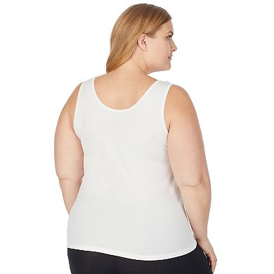 Plus Size Cuddl Duds SofTech Venice Lace-Trim Tank Top