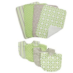 Trend Lab Lauren Lily Logan 8-pc. Bib & Burp Cloth Set