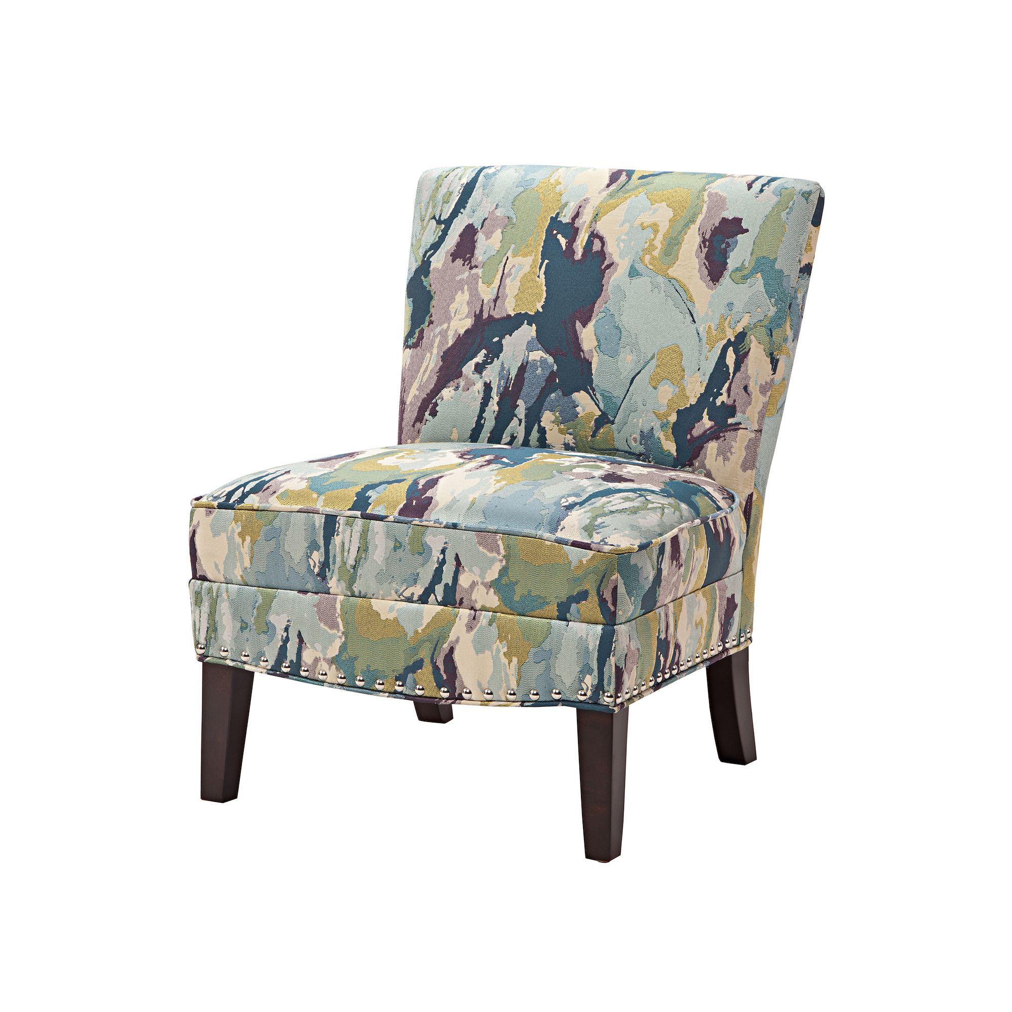 Madison Park Hayden Slipper Accent Chair, Aqua Purple Team