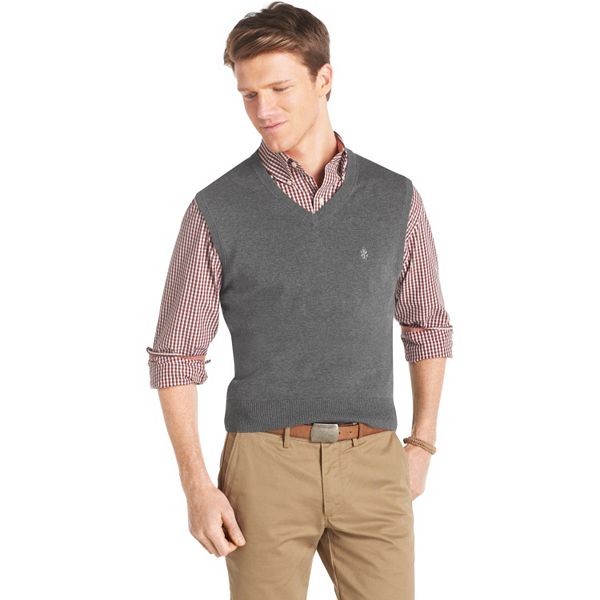 IZOD Solid Sweater Vest Men