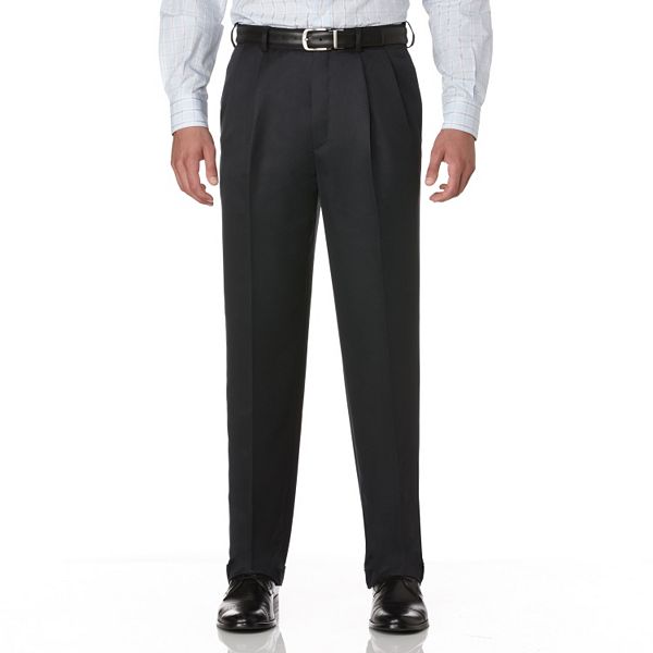 Big & Tall Savane Crosshatch StraightFit EasyCare Pleated Dress Pants
