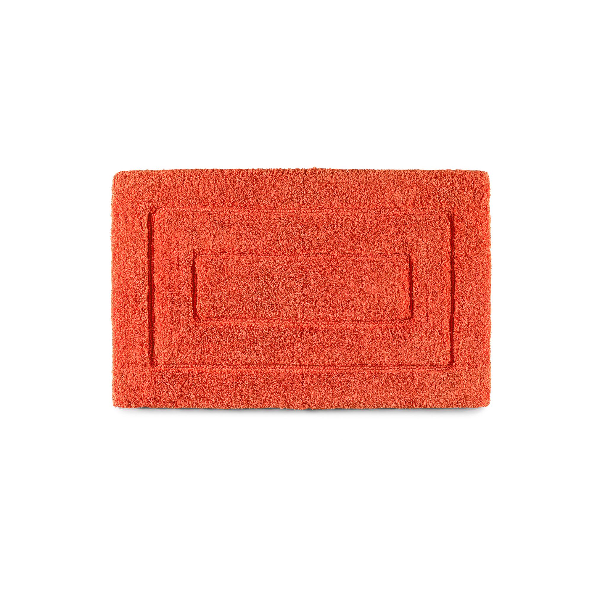 Cassadecor Signature Solid Bath Rug, Blood Orange