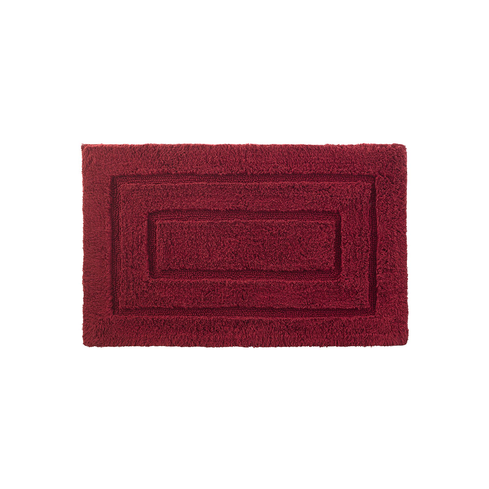 Cassadecor Signature Solid Bath Rug, Red Red