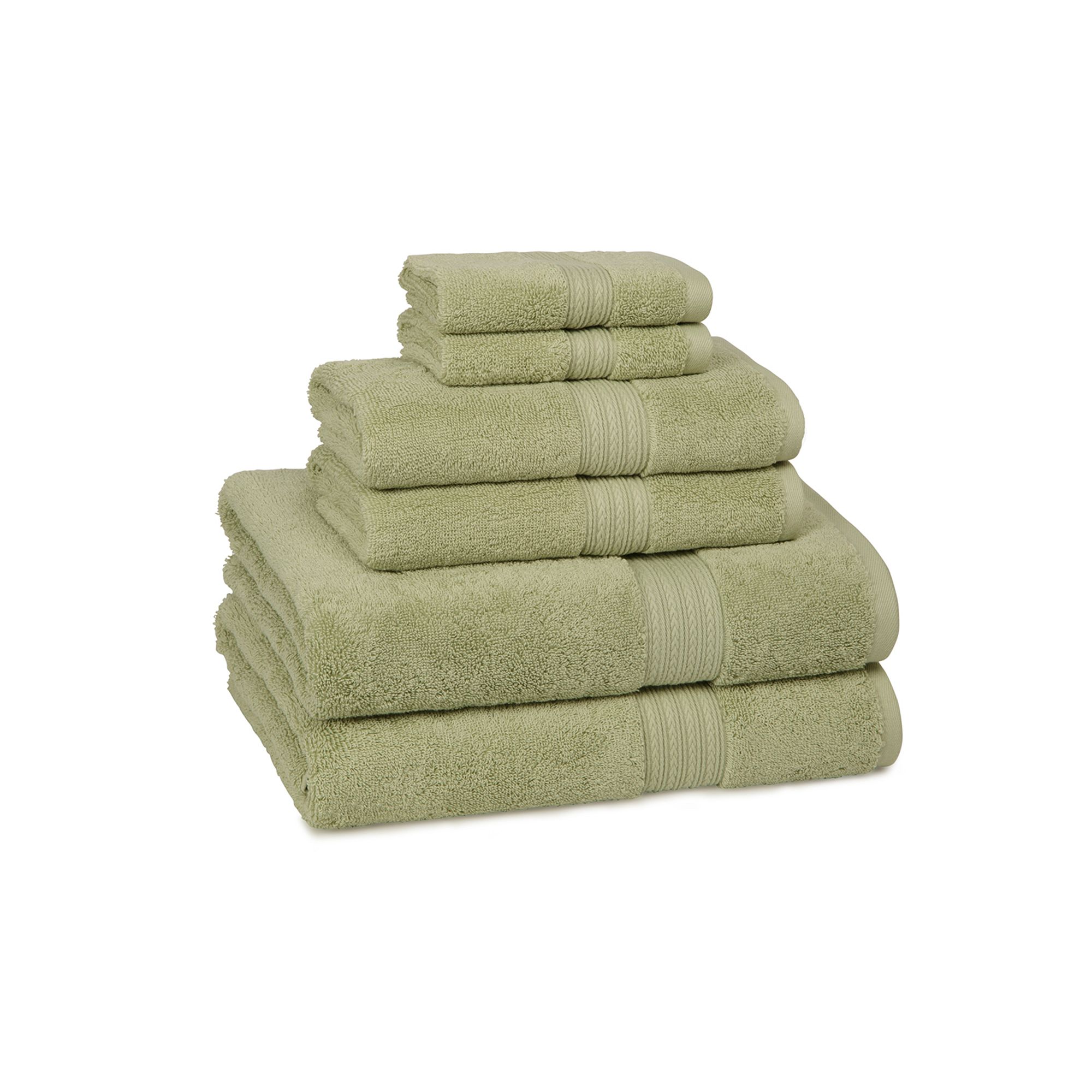 Cassadecor Signature Solid 6-pc. Bath Towel Set, Green