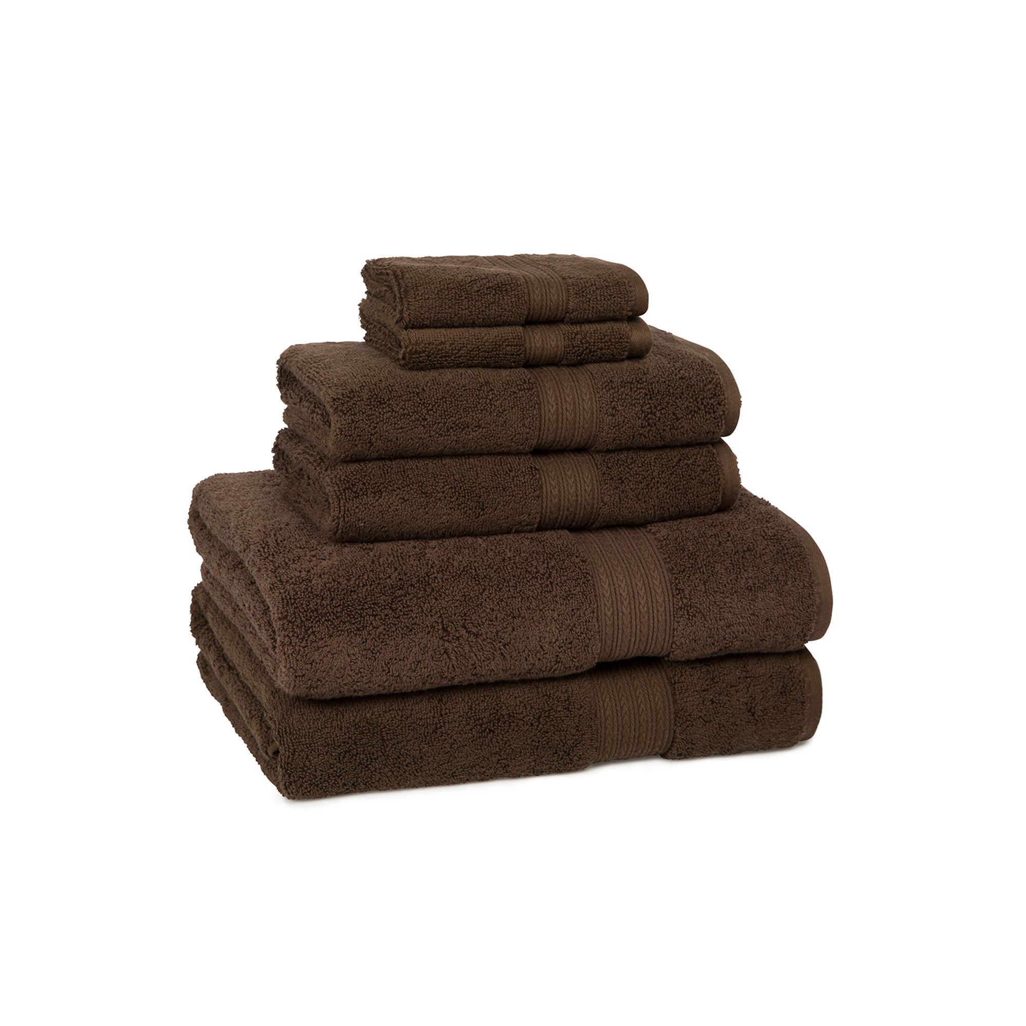 Cassadecor Signature Solid 6-pc. Bath Towel Set, Brown