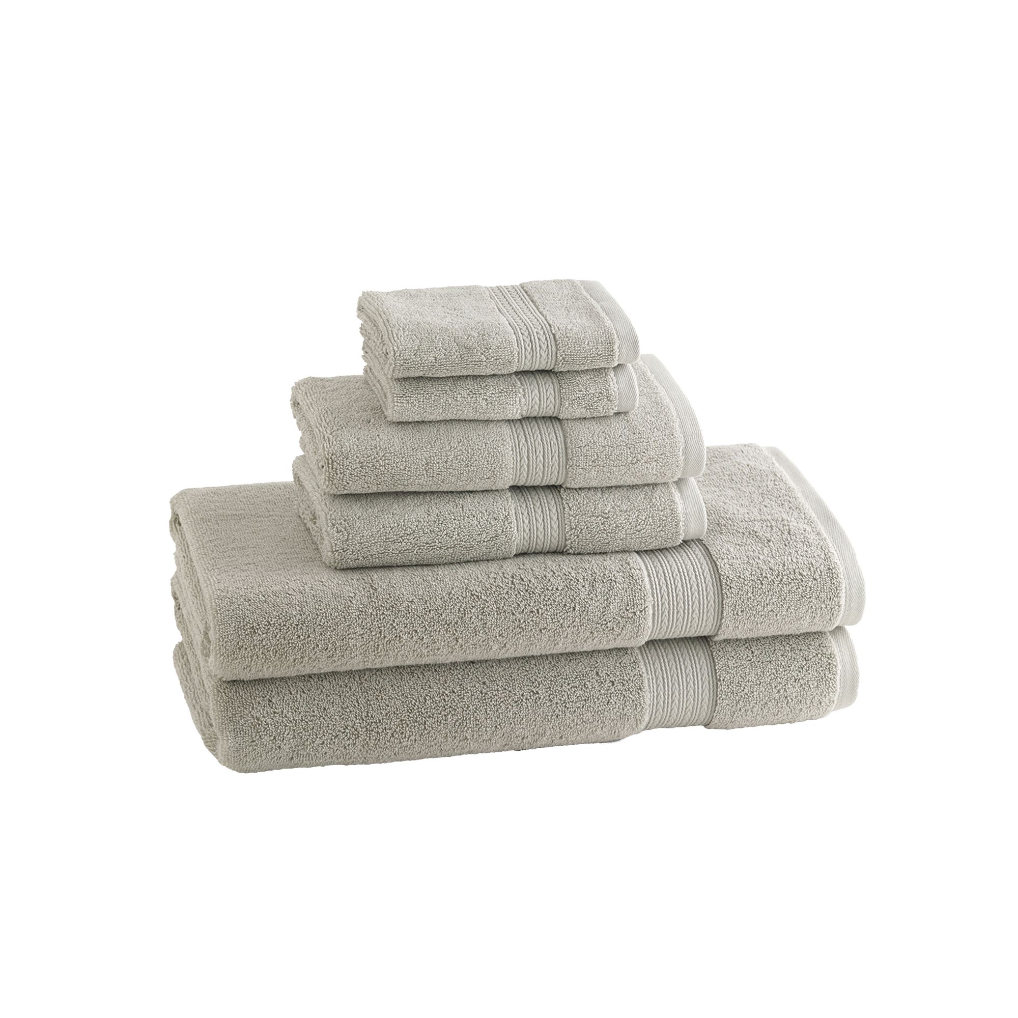 Cassadecor Signature Solid 6-pc. Bath Towel Set, Dolphin Gray