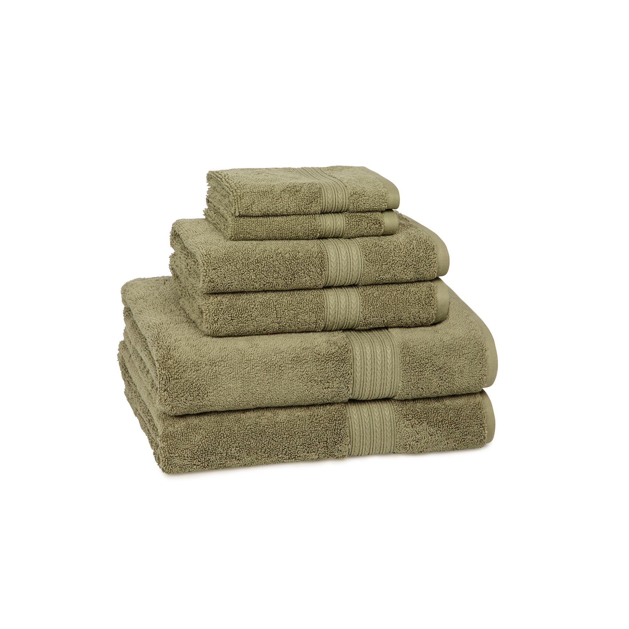 Cassadecor Signature Solid 6-pc. Bath Towel Set, Green