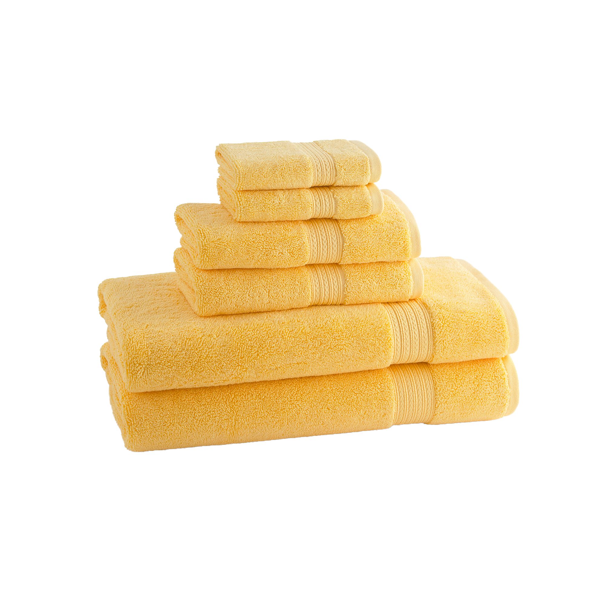 Cassadecor Signature Solid 6-pc. Bath Towel Set, Pineapple