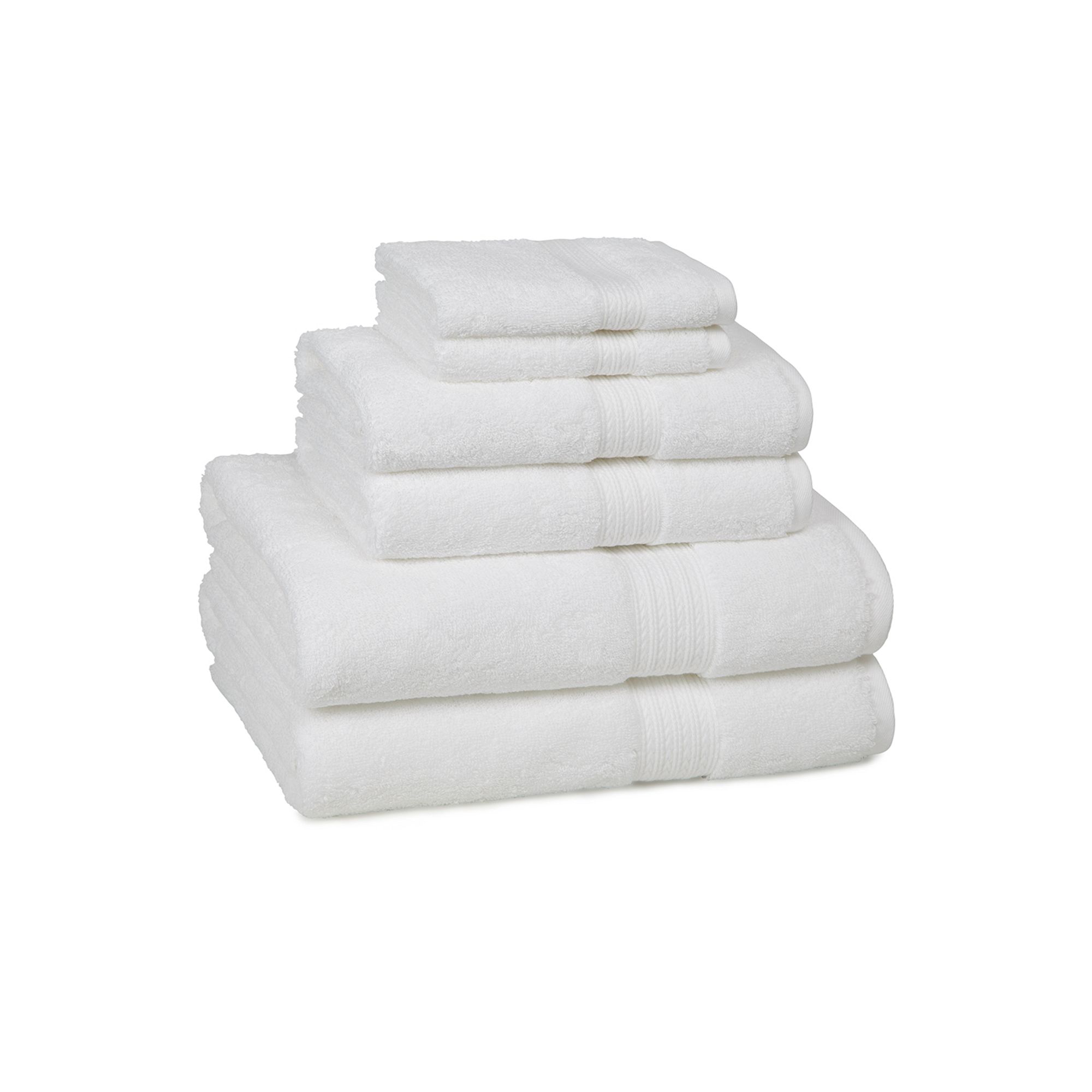 Cassadecor Signature Solid 6-pc. Bath Towel Set, White