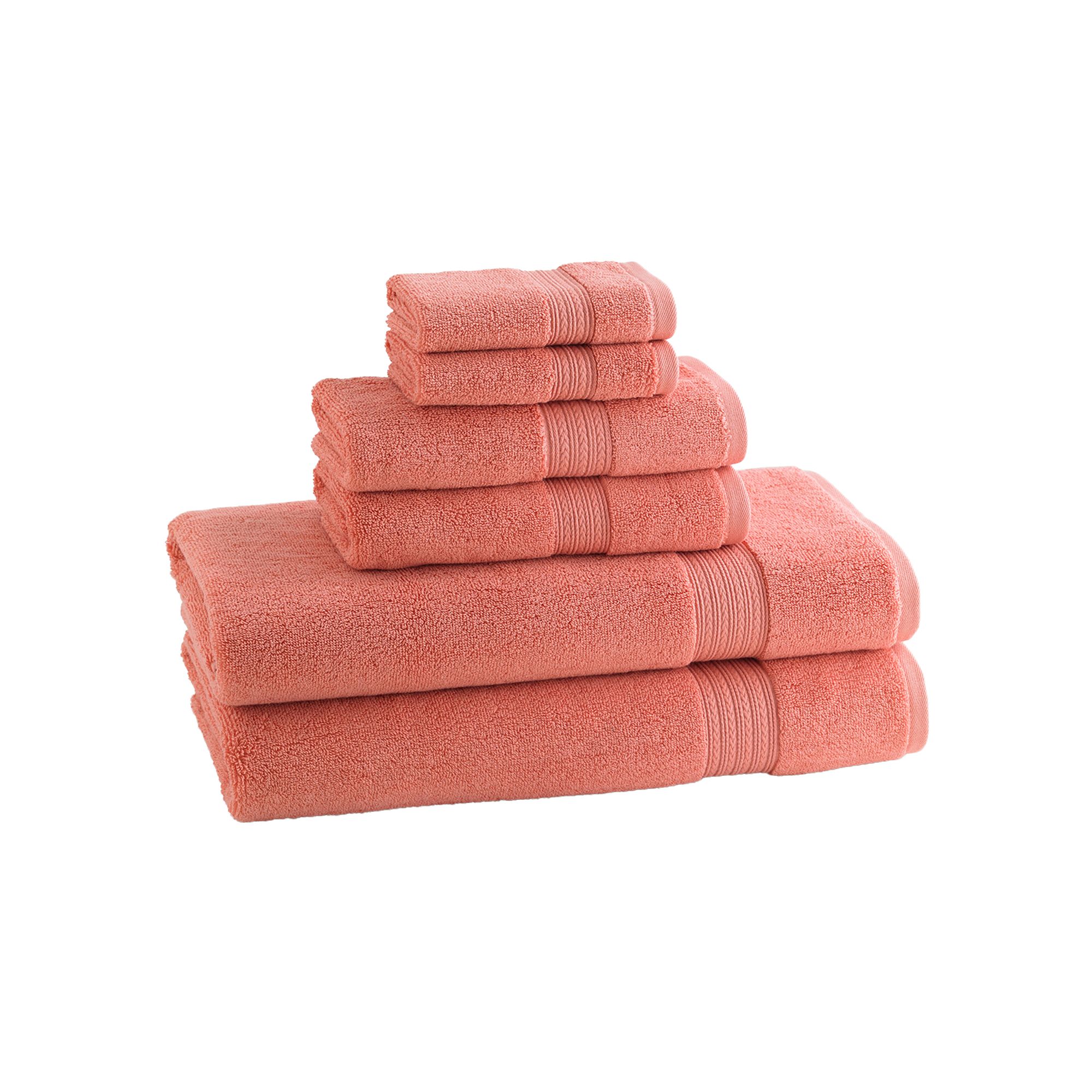 Cassadecor Signature Solid 6-pc. Bath Towel Set, Wild Pink
