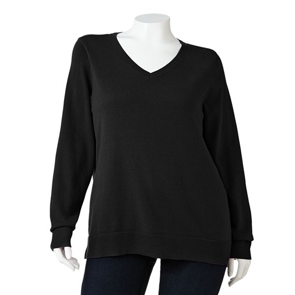 Plus Size Croft & Barrow® Ribbed Sweater