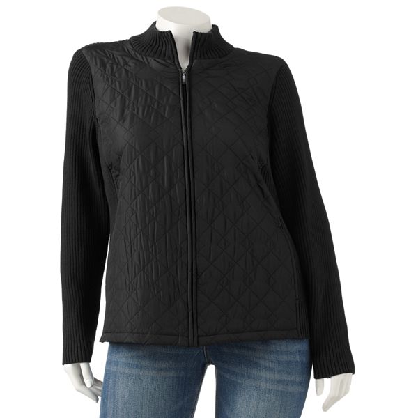 Plus Size Croft & Barrow¨ MixedMedia Sweater Jacket