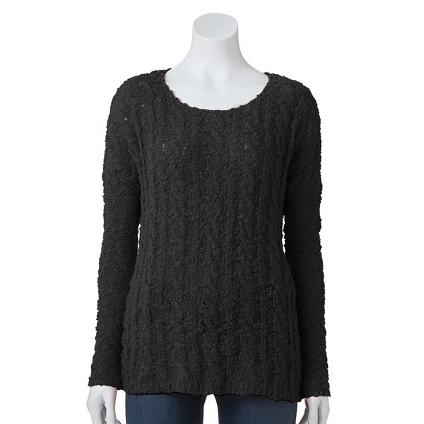 Women's Sonoma Goods For Life® Popcorn Cable-Knit Sweater