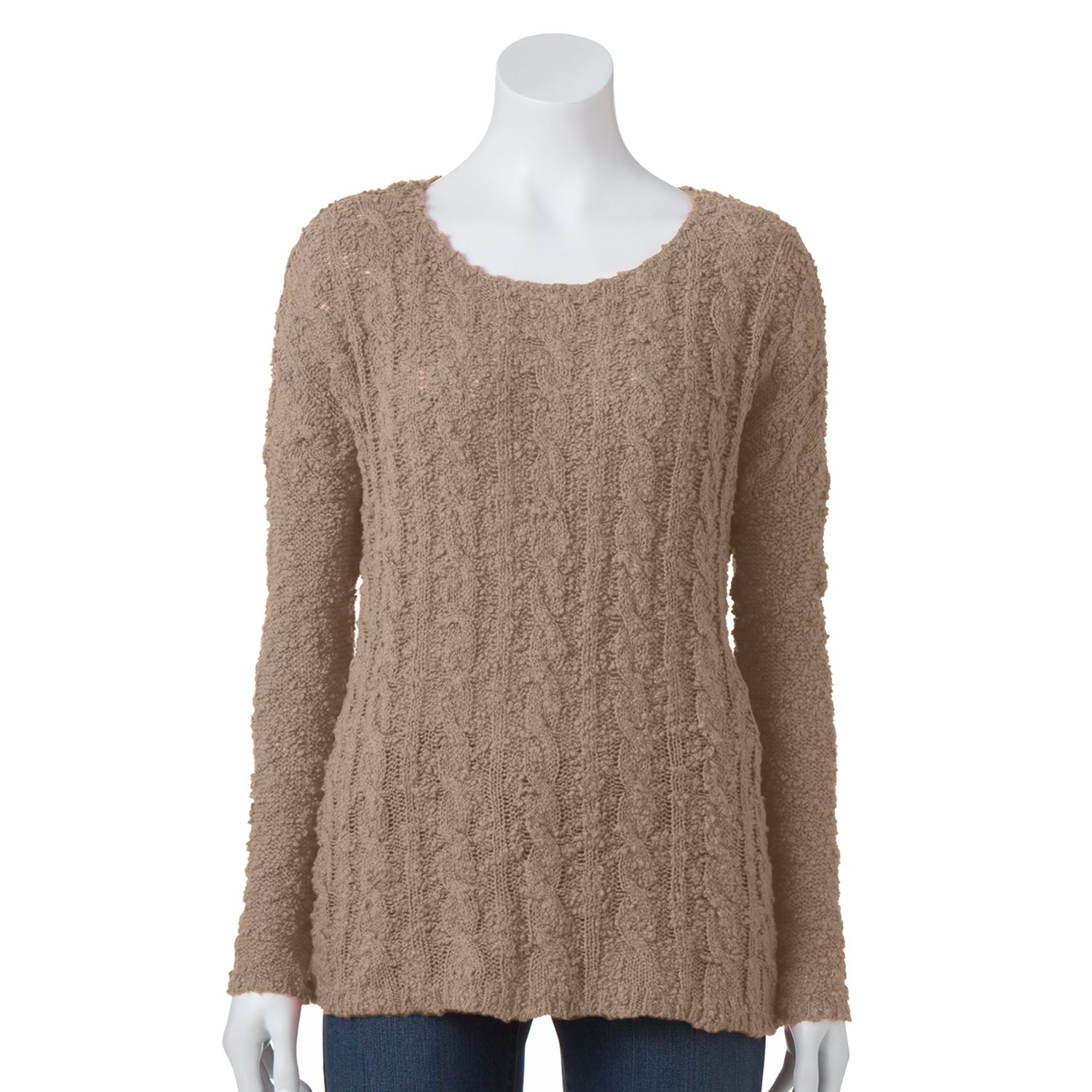 kohls womens cable knit sweater