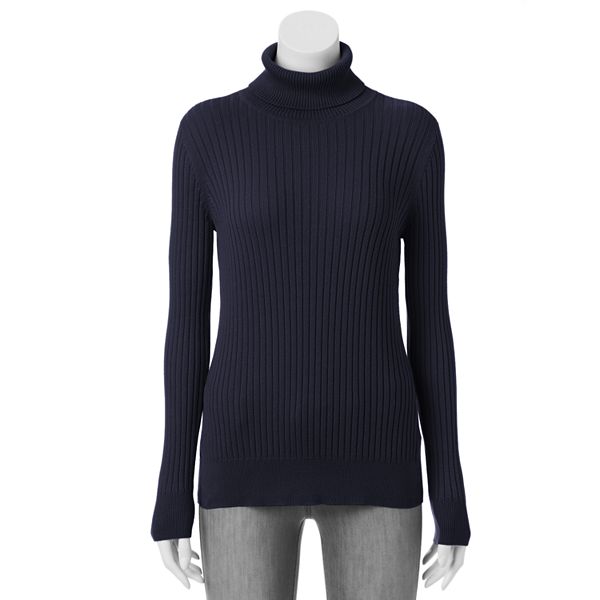 Women's Croft & Barrow® Ribbed Turtleneck