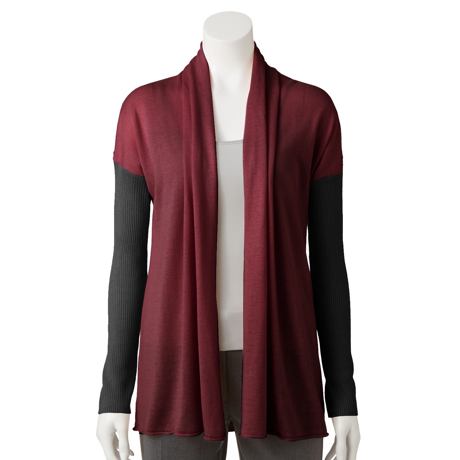 kohls red cardigan
