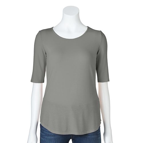 T-shirt Femme Apt. 9 – Coupe Classique, Col V, Blanc, Taille S, Neuf