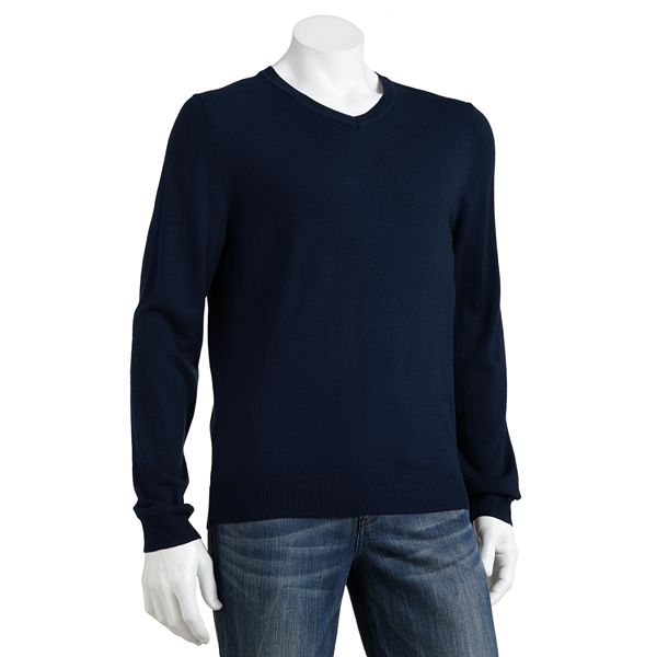Apt. 9® Modern-Fit Merino Solid V-Neck Sweater - Men