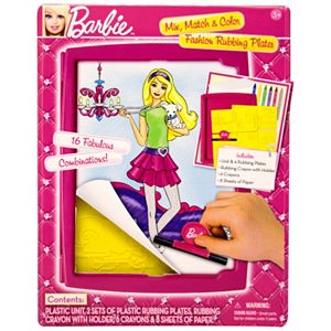 Barbie Mix, Match & Color Fashion Rubbing Plates by Mattel