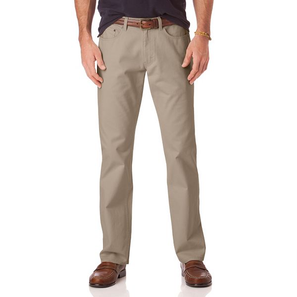 Men's Chaps Classic-Fit 5-Pocket Twill Flat-Front Pants
