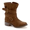 Candie's® Mid-Shaft Buckle Boots - Women