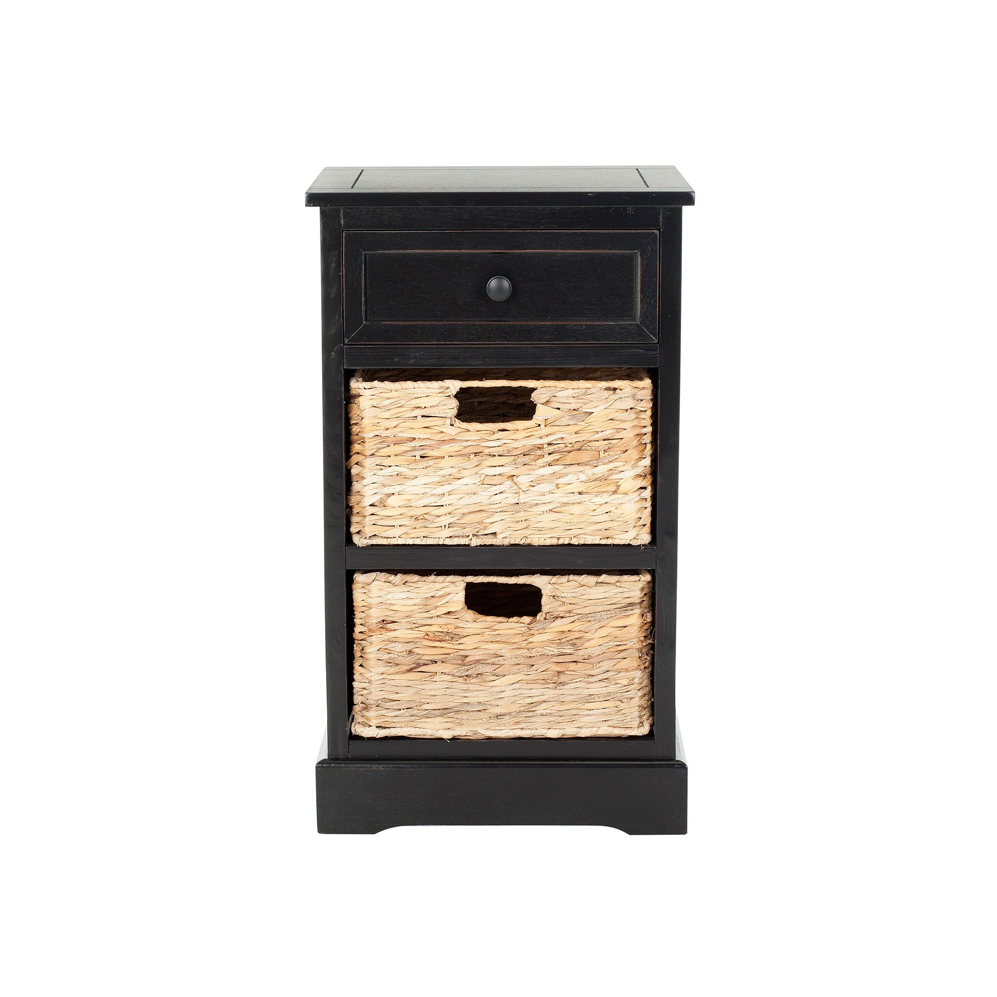 Safavieh Carrie Storage Side Table, Distressed Black