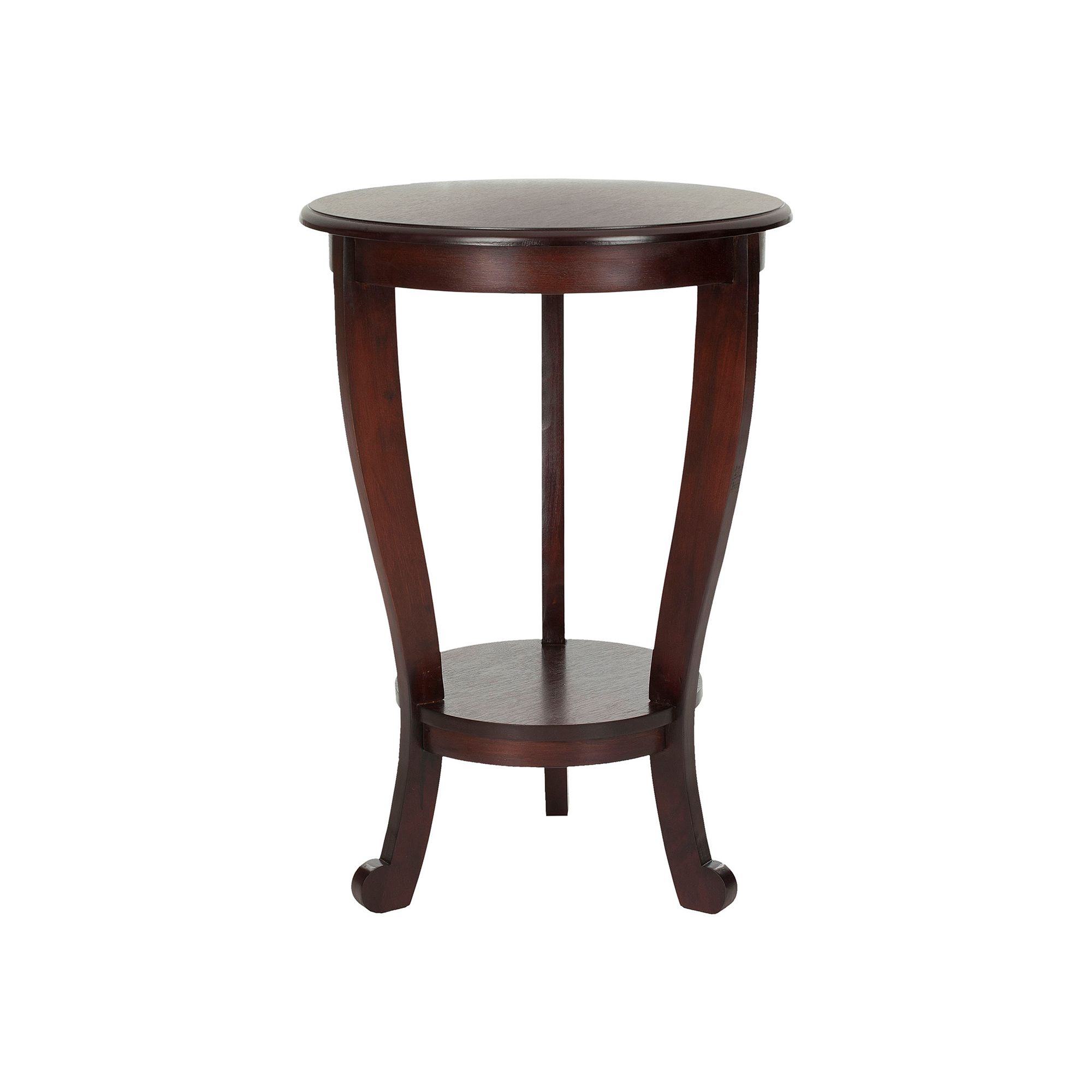 Safavieh Mary Pedastal Side Table, Dark Red