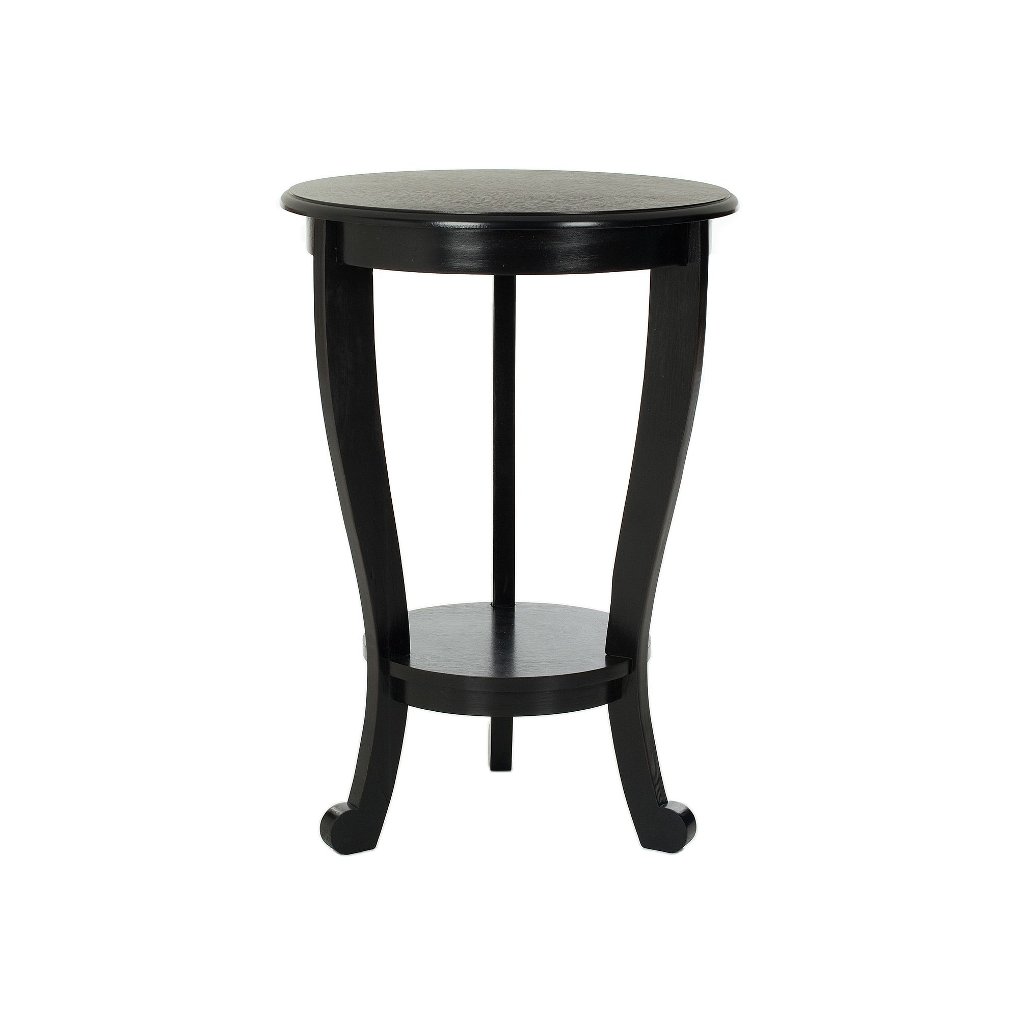 Safavieh Mary Pedastal Side Table, Distressed Black