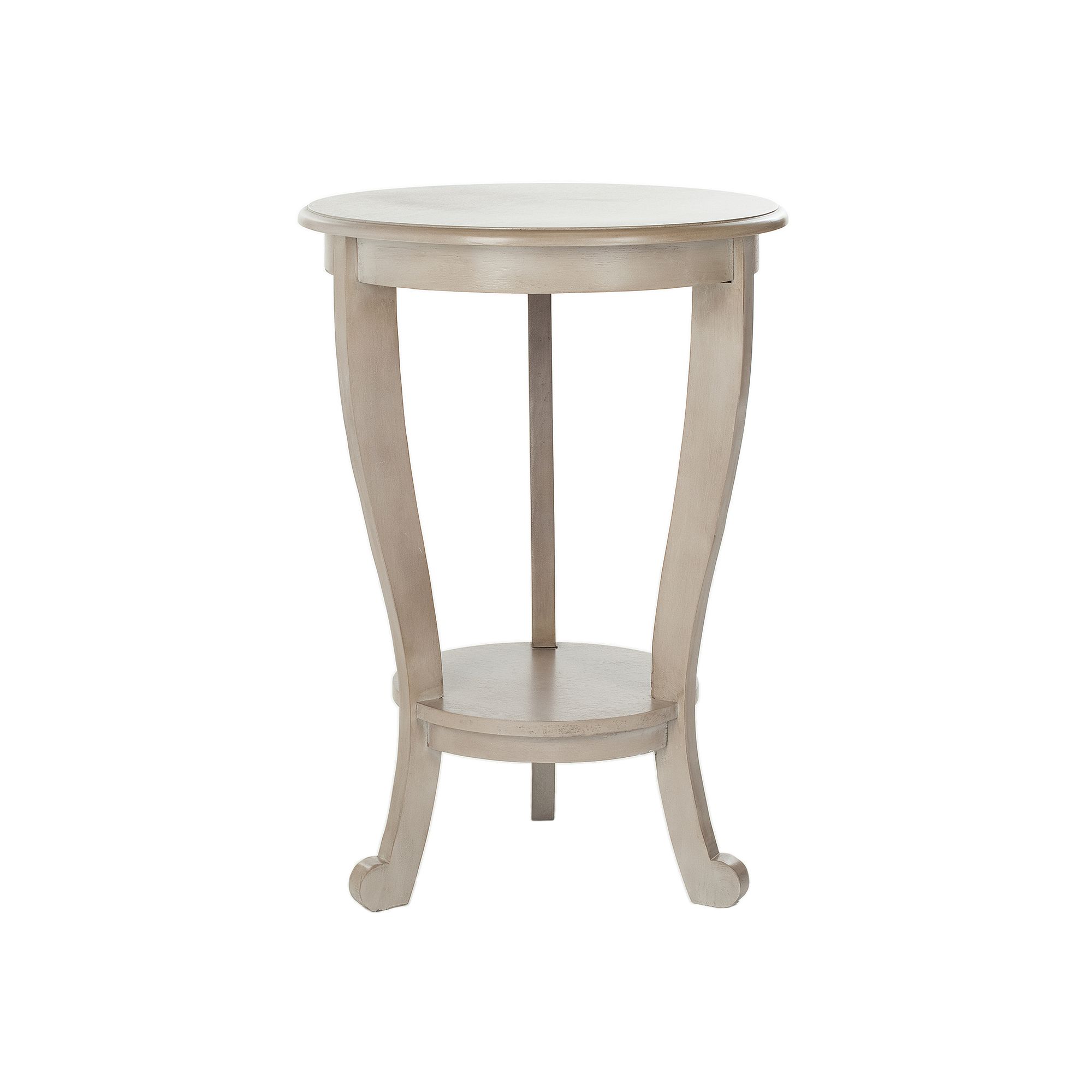 Safavieh Mary Pedastal Side Table, Vintage Gray