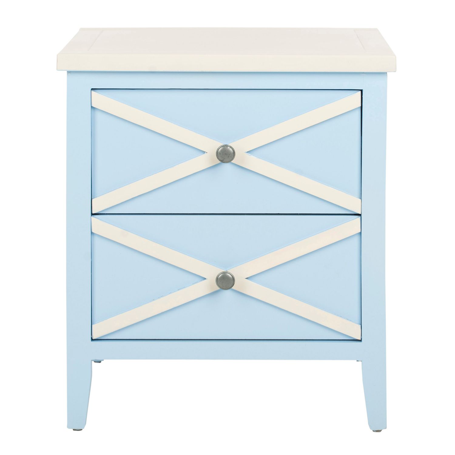 light blue side table