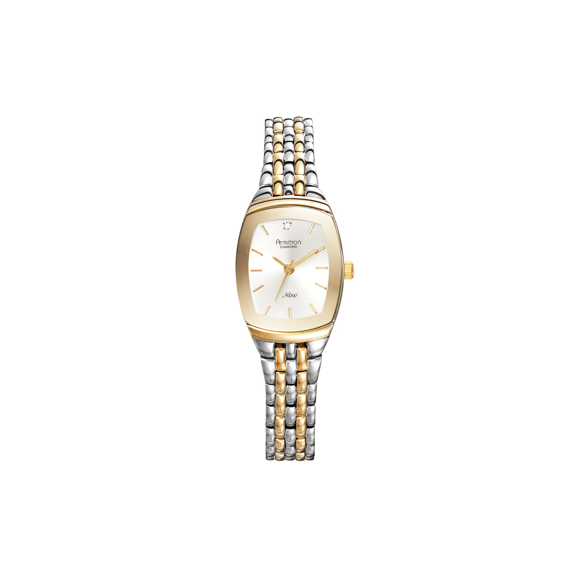 Armitron Womens NOW Diamond Two Tone Watch - 75/5195SVTT, Size: 2XL