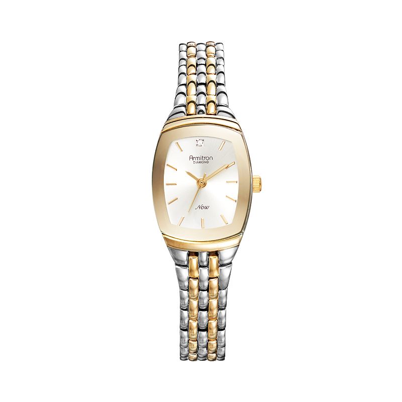 Armitron Women's NOW Diamond Two Tone Watch - 75/5195SVTT, Size: 2XL