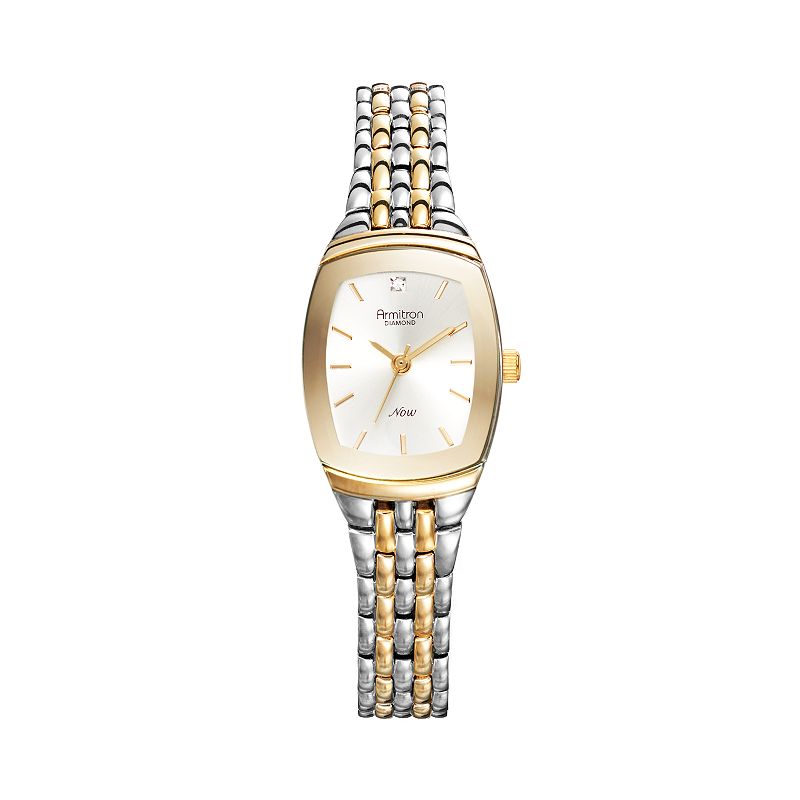 Armitron Womens NOW Diamond Two Tone Watch - 75/5195SVTT, Size: 2XL, Multi
