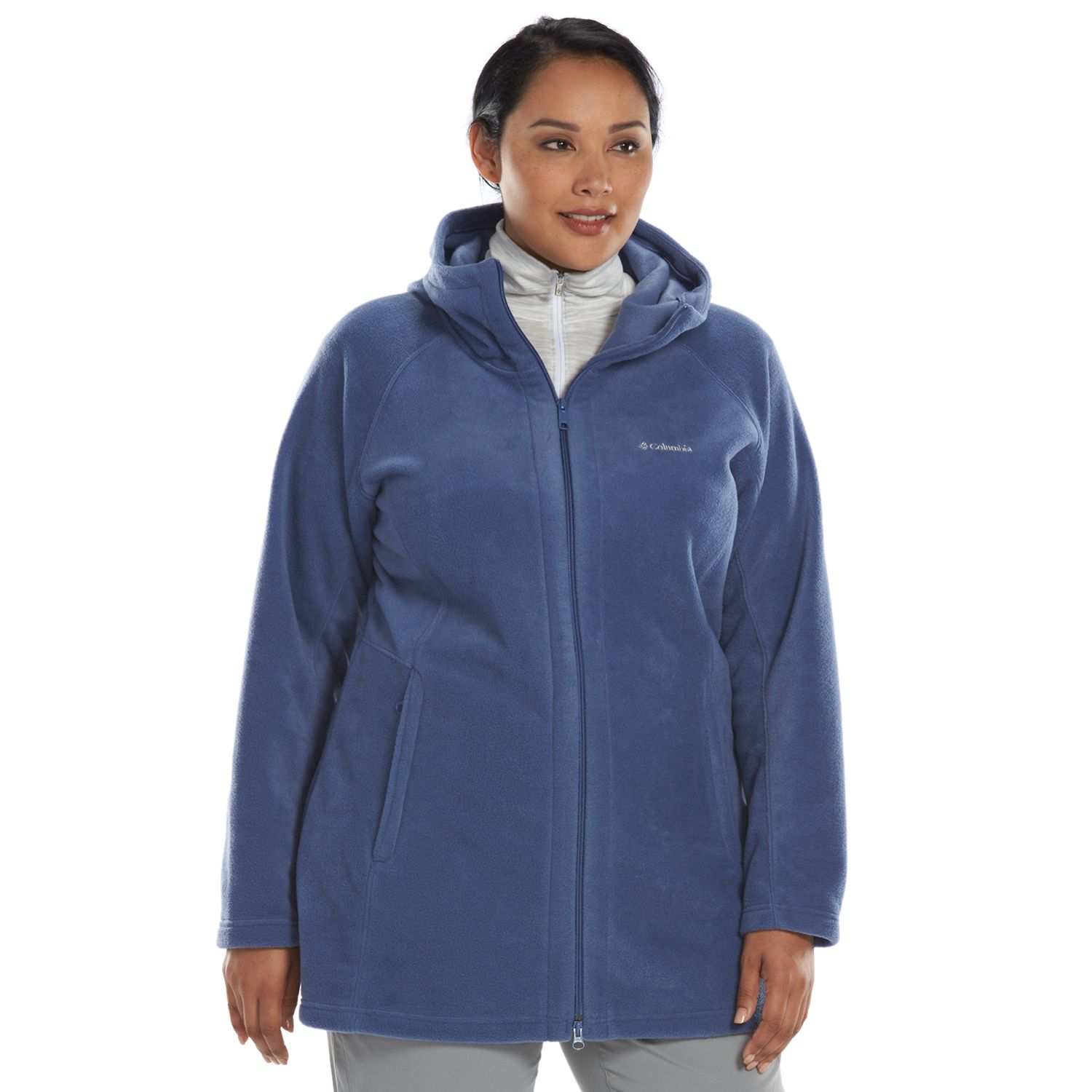 columbia long fleece jacket