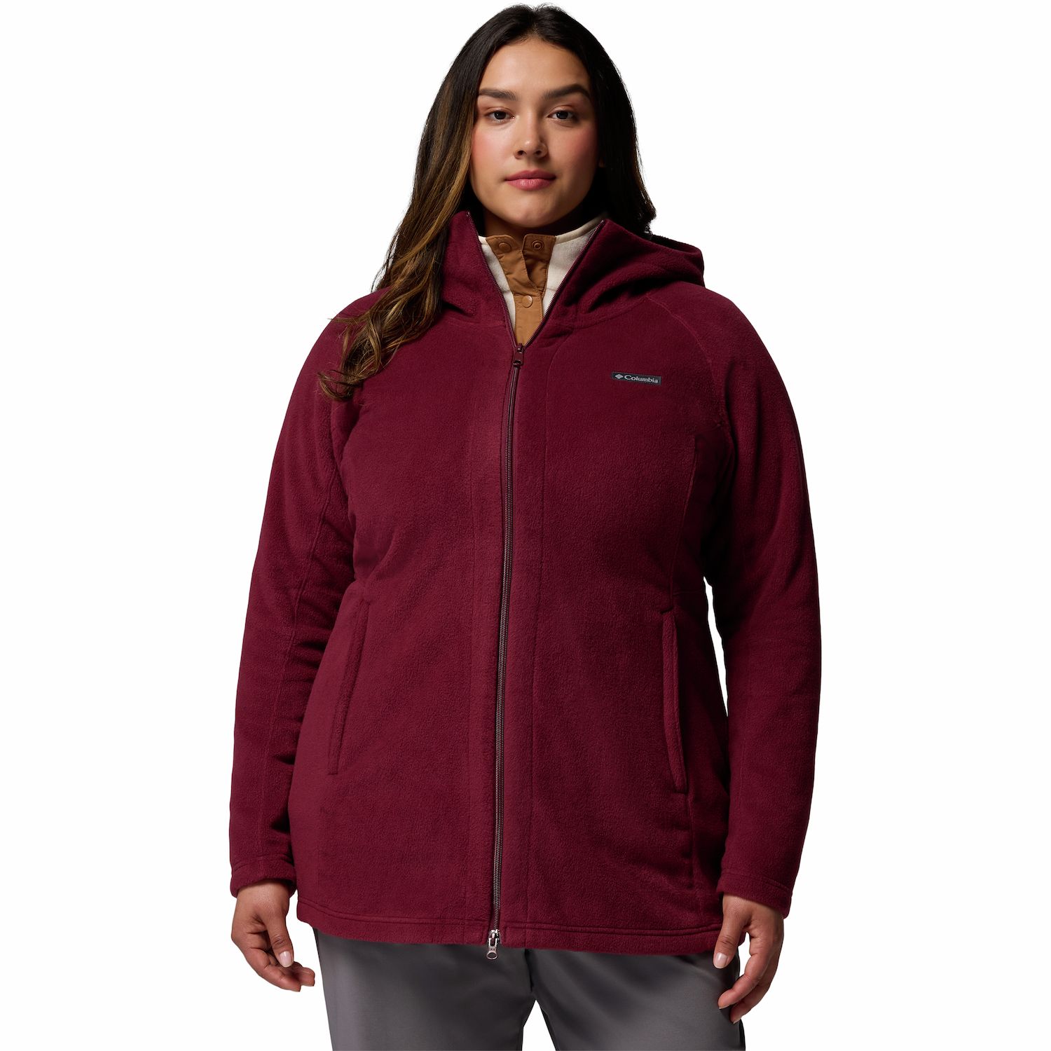 Columbia Women's Plus-Size Benton Springs Fleece Vest In Rich Wine (Size 1X) - Plush Layering Vest - View #6