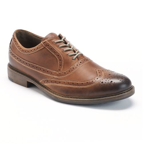 Chaps Vincent Men�s Leather Wingtip Oxford Shoes