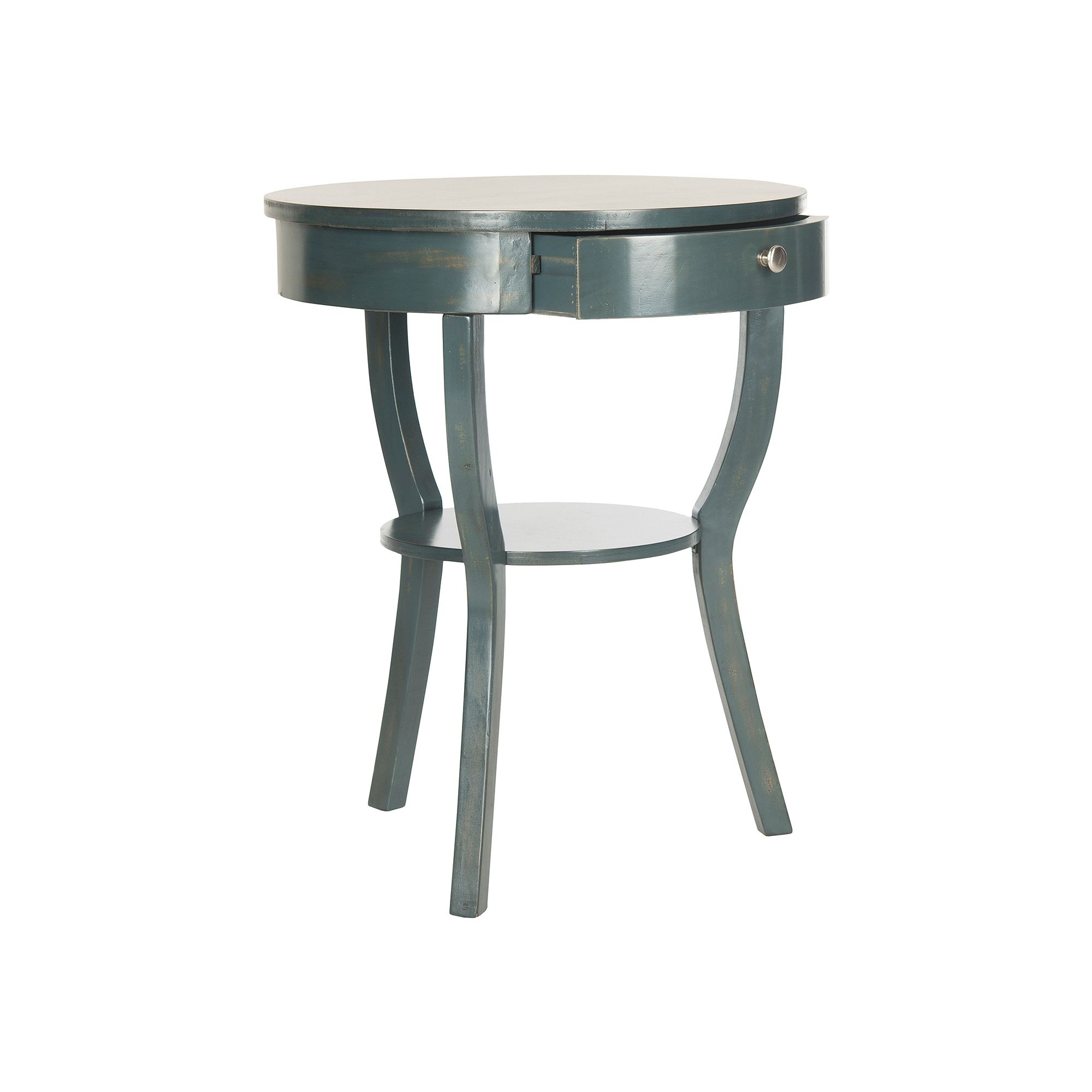 Safavieh Kendra Curved Legs End Table, Dark Blue