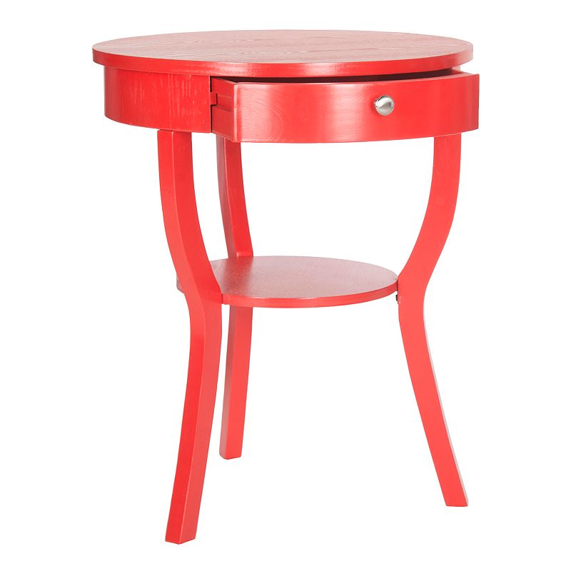Safavieh Kendra Curved Legs End Table, Red