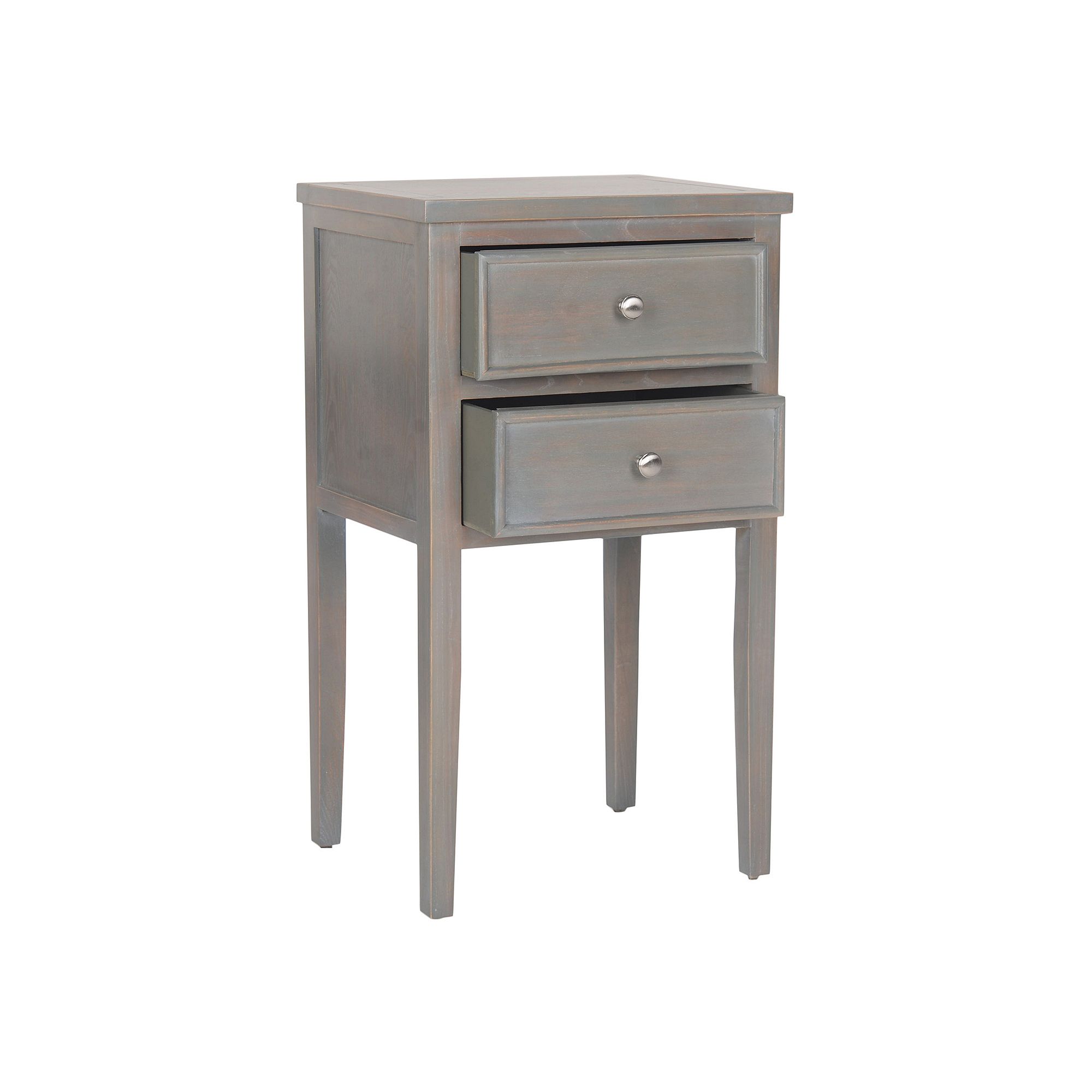 Safavieh Toby 2 Drawer End Table, Ash Gray