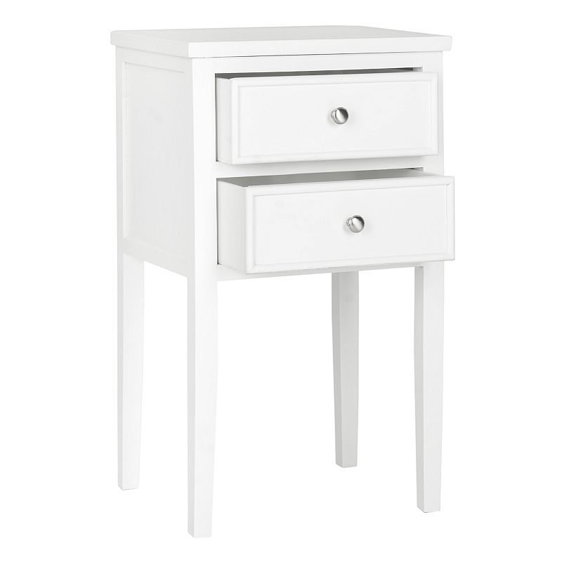 SAFAVIEH Toby Nightstand With Storage Drawers White