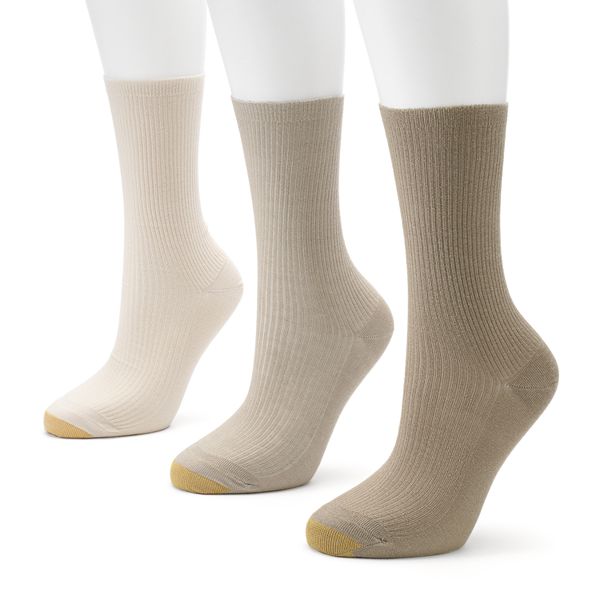 GOLDTOE® 3-pk. Non-Binding Crew Socks