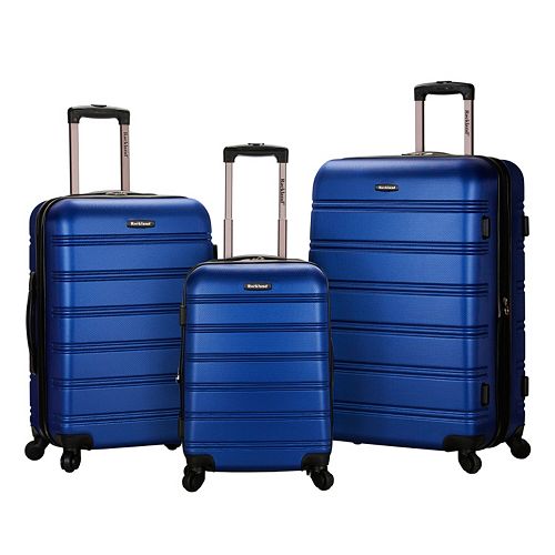 Rockland Melbourne 3-Piece Hardside Spinner Luggage Set